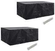 vidaXL Huse mobilier grădină, 2 buc, 8 persoane, 229x113 cm poliratan