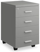 Container SimpleOffice 40 x 48 cm - 4 sertare, gri