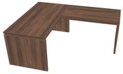 Masă ergonomica Verno 160 x 200 cm, dreapta, nuc