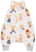 Sac de dormit de vara cu picioare 6-18 luni Kidizi Mice 0.5 tog, mansete transformabile in soseta