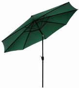Umbrelă ø 290 cm - verde cu mâner