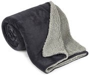 Pătură din imitație de blăniță 4Home, grideschis/antracit, 150 x 200 cm