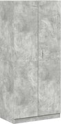 vidaXL Șifonier, gri beton, 90x52x200 cm, lemn prelucrat
