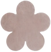 Covor lavabil modern SHAPE 3106 Floare shaggy - roz roșu, antiderapant