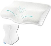 Set perna cu suport cervical din spuma cu memorie pentru copii 12-16 ani, perna pentru genunchi Suporto®️ 50x30, cu perforatii