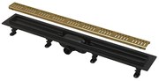 Rigola pentru dus, Alcadrain, Simple, cu gratar, 75 cm, auriu APZ10BLACK-750BRASS