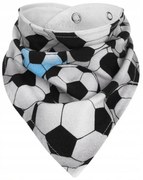 Akuku Baby baveta / esarfa - Fotbal, alb, negru