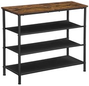 Raft pentru pantofi E1035 OLW, lemn vechi, 3 etaje