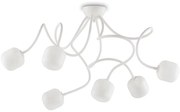 Lustra aplicata design modern cu brate flexibile OCTOPUS PL6 alba 174921