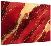 Tablou - Marmură roșu-auriu (70x50 cm)