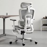 HBADA E2 Scaun ergonomic, cotiere reglabile 3D, suport lombar reglabil, spătar reglabil inaltime, pivotant, suport picioare, Gri