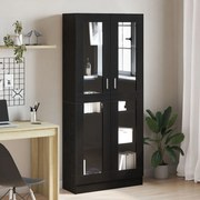 vidaXL Dulap pentru cărți Stejar negru 82.5 x 30.5 x 185 cm