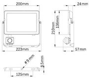 Proiector LED de exterior cu senzor PROJECTLINE LED/50W/230V IP65 3000K Philips