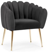 Scaun Lili negru/gold – H81 cm