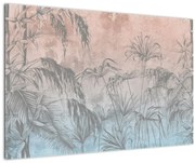 Tablou - Plante tropicale pe perete (90x60 cm)