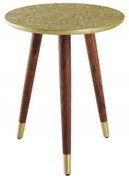 Masuta auxiliara design unicat Alcasar 50cm, auriu antic