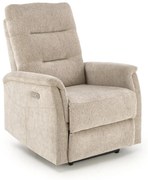 Fotoliu recliner Jamal stofa bej H105 cm