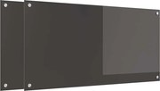 vidaXL Panou de bucătărie 2 pcs Gri închis 100 x 50 cm
