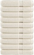 vidaXL Prosoape de saună premium SOLUND 10 buc. crem 80x200 cm 600 gsm