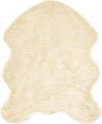 vidaXL Covor din Lână Faux Tafalla Crem 50 x 80 cm Poliester