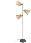 Lampă de podea Giada negru natural înălțime 150 cm