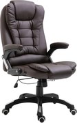 vidaXL Scaun de birou, maro, piele ecologică