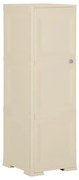 vidaXL Dulap din plastic, 40x43x125 cm, alb angora, design de lemn