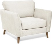 Fotoliu alb cu tapițerie din catifea reiată Paris – Scandic