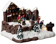 Figurina de Craciun Patinoar cu iluminare LED