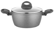 Oală cu capac Florina pentru inducție și gazLava Stone MG, 16 cm, 1,2 l, diam. 16 cm