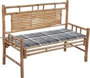 vidaXL Bancă de grădină cu pernă, 120 cm, bambus
