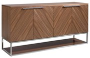 Comoda moderna design LUX Walnut and Chrome