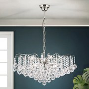 Candelabru cristal Asfour design lux KRISTALL KLASSISCH 9L chrome plated/clear