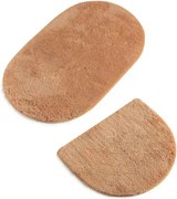 Set 2 covorase baie 359CHL2197, forma ovala, acril, portocaliu