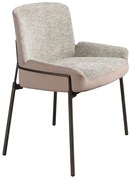 Scaun modern design italian, Tesatura, Catifea, Grey/ Brown