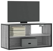vidaXL Dulap TV, gri sonoma, 80x31x39,5 cm, lemn prelucrat și metal