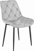 OFERTA Scaun de luat masa din catifea TOR, gri deschis, calitatea II
