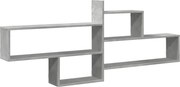 vidaXL Raft de perete, gri beton, 167,5x18x68 cm, lemn prelucrat