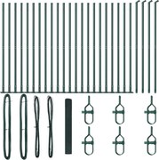 vidaXL Stâlp de gard. Verde 50 x 1,2 m (plasã de 12 x 12 mm)