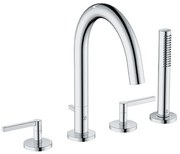 Baterie cada - dus Kludi Nova Fonte Puristic cu 4 piese crom lucios