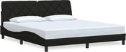 vidaXL Cadru de pat fără saltea, negru, 180x200 cm, textil
