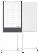 Tablă multifuncțională mobilă Magnetoplan Design 3în1, alb