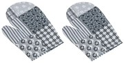 Mănușă de bucătărie Bellatex Patchwork gri, 28 x18 cm, 2 buc