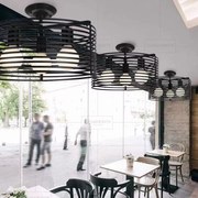 Lustra Pendul Negru Rotund 3