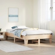 vidaXL Cadru de pat fără saltea, 135x190 cm, lemn masiv de pin