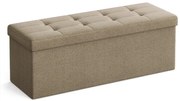 Taburet cu spatiu depozitare OTTOMAN 110x38 cm, maro deschis