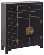 Comodă neagră înaltă 73x90 cm Oriente – Ixia