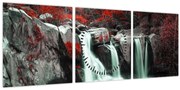 Tablou - Cascade (cu ceas) (90x30 cm)