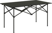 Outsunny Masă de camping pliabilă cu blat rulabil, masă de grădină din aluminiu 2 persoane 95 x 55 cm Negru | Aosom Romania