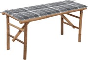 vidaXL Bancă de grădină pliabilă cu pernă, 118 cm, bambus